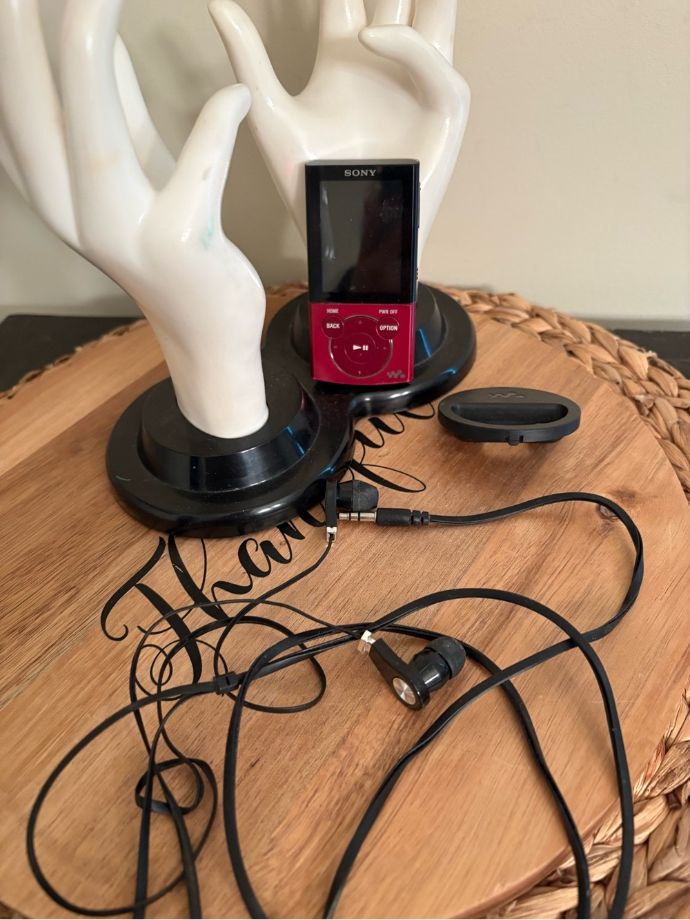 Sony Red Digital MP3 Player with Earbuds AS-IS